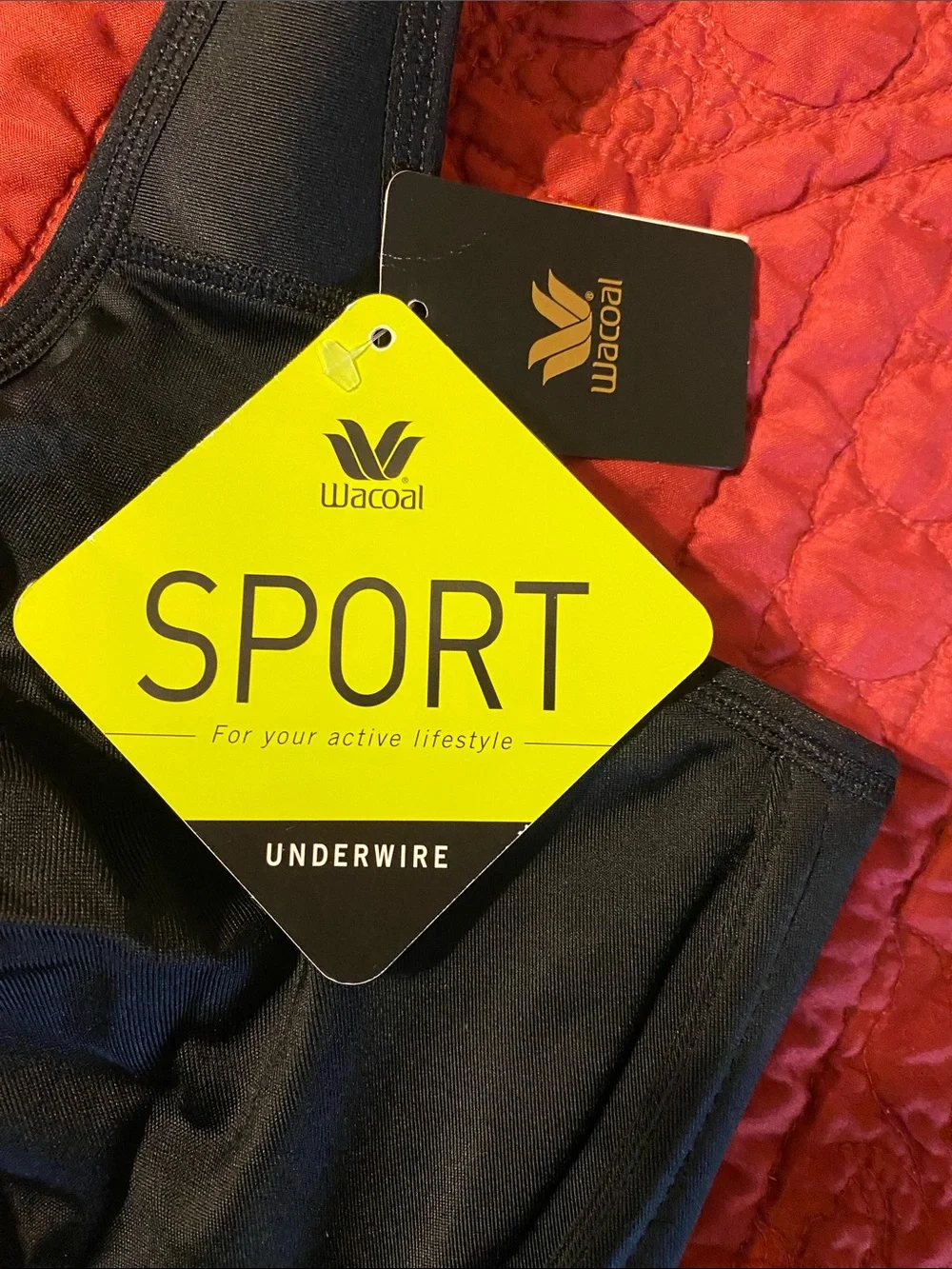 Wacoal Black Underwire Sport Bra with Supportive Cups